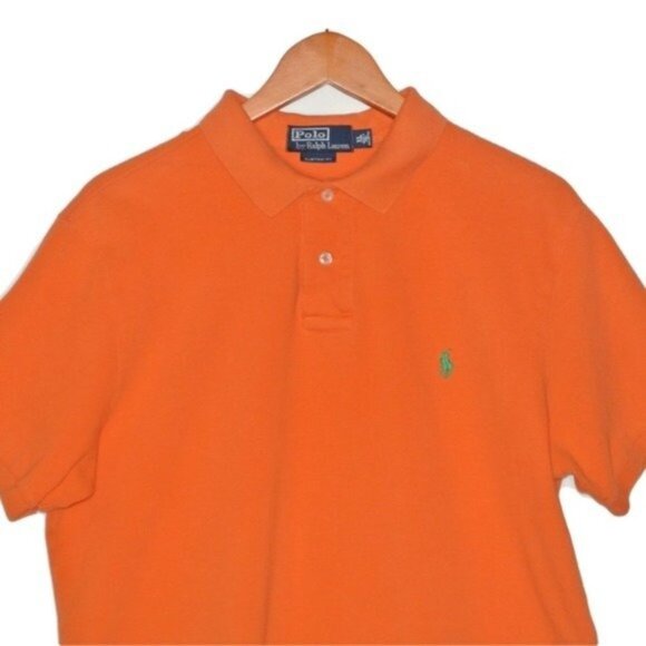 Polo Ralph Lauren men's XL Custom Fit Polo Shirt oRANGE - Picture 6 of 8